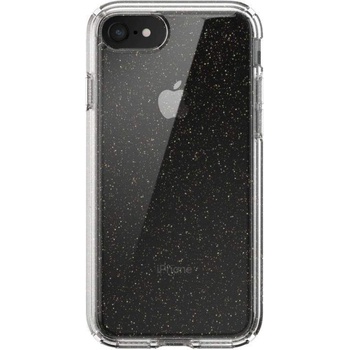Speck Presidio Glitter Clear Case - удароустойчив хибриден кейс за iPhone SE (2020), iPhone 8, iPhone 7 (прозрачен)