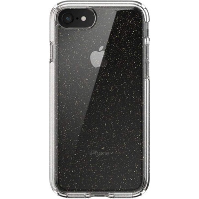 Speck Presidio Glitter Clear Case - удароустойчив хибриден кейс за iPhone SE (2020), iPhone 8, iPhone 7 (прозрачен)
