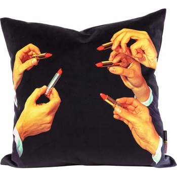 Image 1 of Seletti Възглавничка TOILETPAPER LIPSTICKS 50 x 50 cм, черна, Seletti (SLT02336)