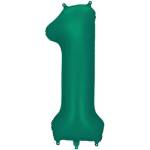 Party Deco Фолиев Балон - Цифра, 86 см, Тъмнозелено - 1 (fb1s-1-012b)