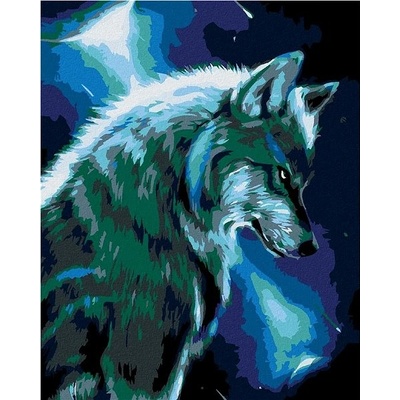 zuty Malování podle čísel Svítící vlk 40 x 50 cm vypnuté plátno na rám
