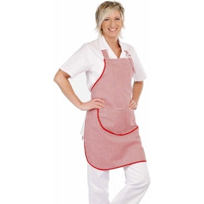 Jelínek-Galanaterie Zástěra VENUS s náprsenkou uni červená/bílá