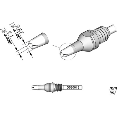 JBC D530013 – tryska pro čištění plošek Ø 1 mm S1
