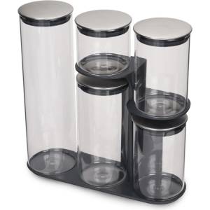 Joseph Joseph Кухненски буркани в комплект 100 COLLECTION, 5 бр. + стойка, Joseph Joseph (JS95035)