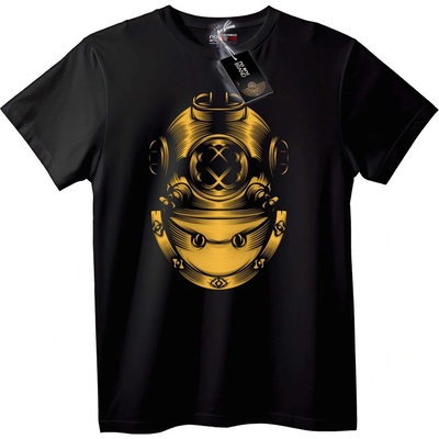 NOONEBRAND Тениска Водолазен шлем - M, Black