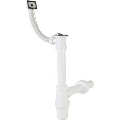 AQUASTO СИФОН ЗА КУХНЯ СПЕСТЯВАЩ МЯСТО С ГОФРА И ПРЕЛИВНИК ф40-1 1/2 (04368)