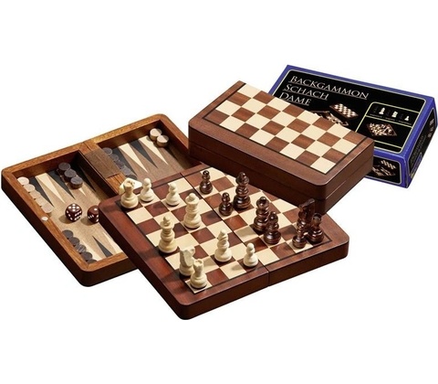 Šachy & dáma & backgammon cestovní