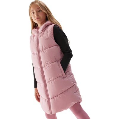 4F dětská vesta JAW23TVJAF046 light pink – Zbozi.Blesk.cz