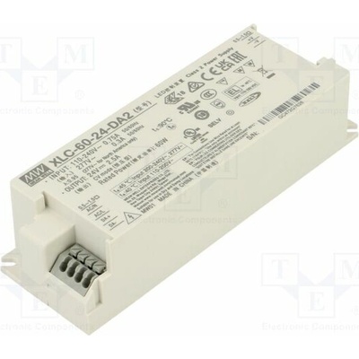 MEAN WELL XLC-60-24-DA2 Napájecí zdroj: spínaný; LED; DALI 2; 60W; 24VDC; 0÷2,5A; XLC-60