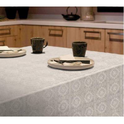 Obrus PVC XR02, metráž, 20 m x 140 cm, čipka s ružičkami, IMPOL TRADE