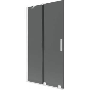 Mexen Velar параван за вана 2-крилен плъзгащ се 100 x 150 cm, графит, бял - 896-100-000-41-20 (896-100-000-41-20)