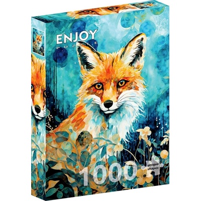 ENJOY Liška na modrém pozadí 1000 dílků
