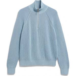 ARMEDANGELS Дамски пуловер ARMEDANGELS Women's Troyer Vanisé Knit Sweater Jumper - Blue Glow / Dark Blue Glow - размер XL (117-3695-0115)