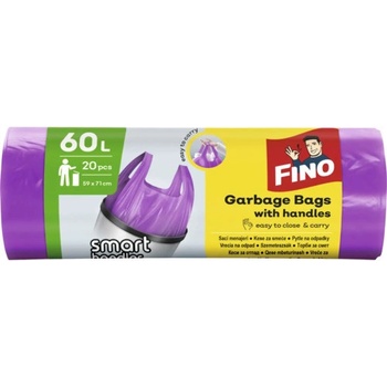 Fino Vrecia zaväzovacie Color 60l 13 µm 20 ks fialové