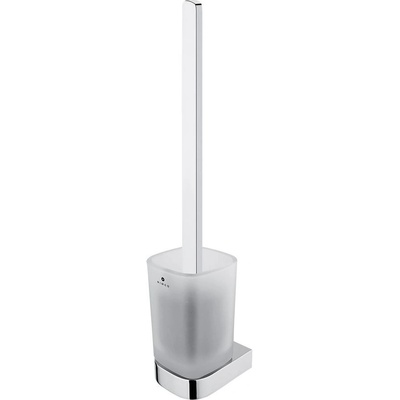 Nimco Nikau WC štětka nástěnná s držákem matné sklo chrom NK 30094CN-HR-26