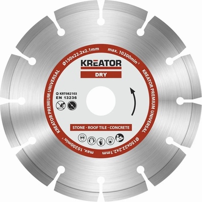 Kreator Diamantový segmentový kotúč 150 mm KRT082103