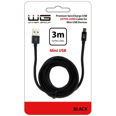 Winner WINKABMINI3M datový Mini USB, 3m, černý