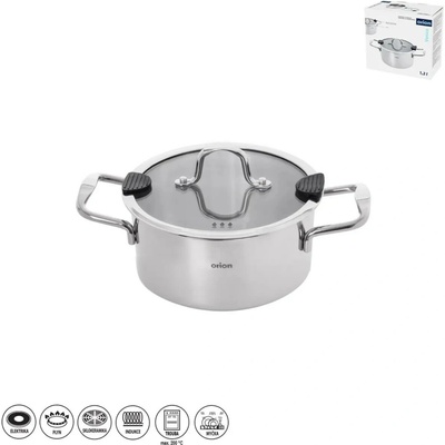 Orion Kastrol VENICE s poklicí 1,2 l 16 cm nerezová ocel, 8592381257088