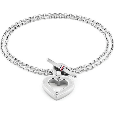 Tommy Hilfiger Úchvatný oceľový náramok so srdiečkom Toggle Heart 2780969