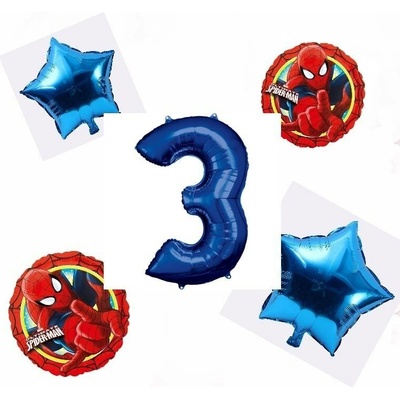Balónkový set Spiderman modrý 3.narozeniny