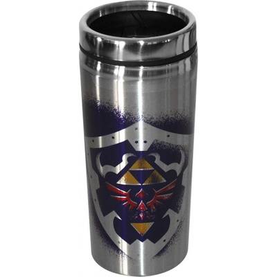 CurePink Nerezový cestovní hrnek Legend of Zelda Znak 450 ml