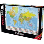 Anatolian Пъзел Anatolian от 700 XL части - Политическа карта на света (P2703)