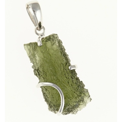 My Moldavite Stříbrný přívěsek s přírodním vltavínem SM12013
