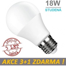 LED21 LED žárovka E27 18W SMD2835 1500 lm CCD Studená bílá, 3+1