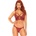 Leg Avenue Lace Bralette with Sheer Thong 81577 Burgundy M/L