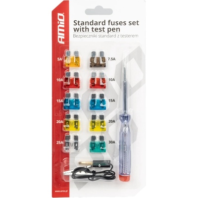 amio 03523 Sada autopojistek MINI s testerem napětí -