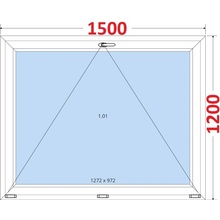 SMART Plastové okno 150x120, Sklopné