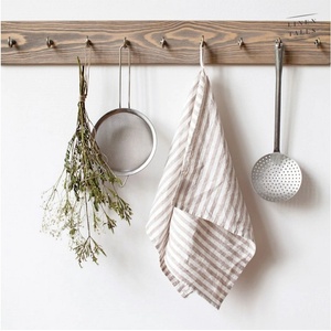 Linen Tales Ленена кърпа за съдове 45x65 cm Natural White Stripes - Linen Tales (LT-KT-45x65-NS)