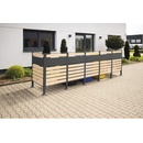 Westmann box 5 kovový box na odpadkové koše 5 x 240l, imitácia dreva