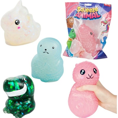 Teddies Zvířátko mačkací antistresové silikonové 4 druhy