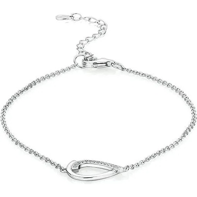 Swan Сребърна гривна с циркони JT7352B Swan