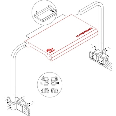 Skylight Hyperbar S-XL nastaviteľná sada ramien