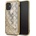 GUESS Peony Liquid Glitter Case - дизайнерски кейс с висока защита за iPhone 11 (златист)