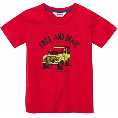 Winkiki Wear s krátkým rukávem Free and Brave červená