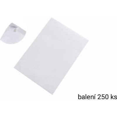 Poštovní obálky B4 s páskou, bílé, 250ks 90g