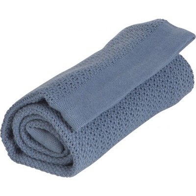 VINTER & BLOOM Deka z organické bavlny Soft Grid Organic True Blue 2021 100x75