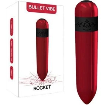 Вибриращ булет, презареждащ се, 9, 4см. - Rocket Vibrator Bullet Red (D-238058)