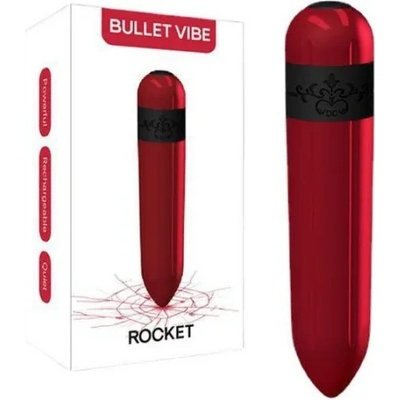 Вибриращ булет, презареждащ се, 9, 4см. - Rocket Vibrator Bullet Red (D-238058)