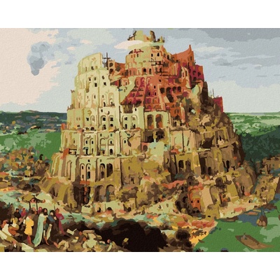 Zuty Malování Podle Čísel Stavba Babylónské Věže Pieter Bruegel 80 x 100 Cm Plátno Rám