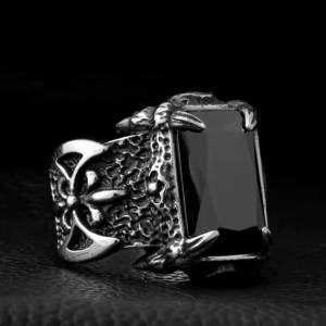 NNM пръстен Viking Jewellery - SS8-058R черен