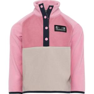 Didriksons Детски поларен пуловер Didriksons Kid's Monte Half Buttoned 5 Fleece jumper - Heather Pink - размер 80 (704-5794-0211)