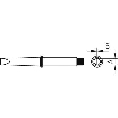 Weller 4CT5C7-1 spájkovací hrot dlátová forma, rovná Veľkosť hrotov 3.2 mm Obsah 1 ks