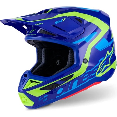 Alpinestars Supertech M7 Deed Modrá/Žltá fluo lesklá