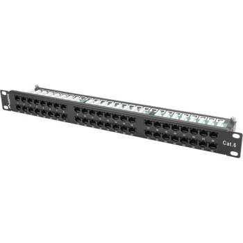 Lanberg patch panel 48 port 1U CAT. 6, black (PPU6-1048-B)