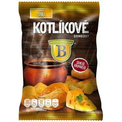 Kotlíkové brambůrky s příchutí sýru 120 g