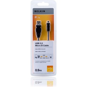 Belkin Кабел за устройства с Micro USB (HTC, Samsung, Nokia и др. ) - Belkin Micro USB Cable (0.9 метра) (F3U151cp0.9M)